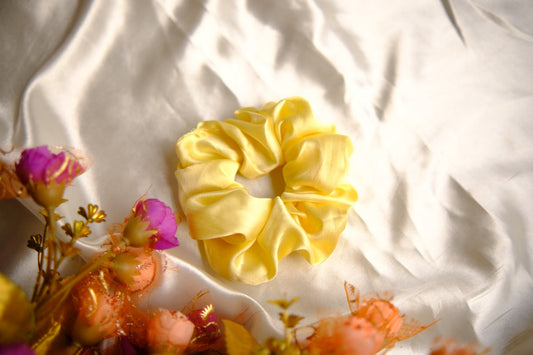 Apricot Satin Scrunchie