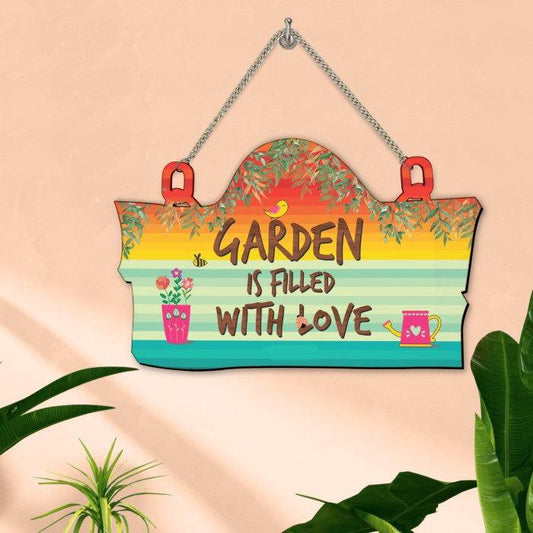 Garden Is filled With Love Wall Hanging and Door