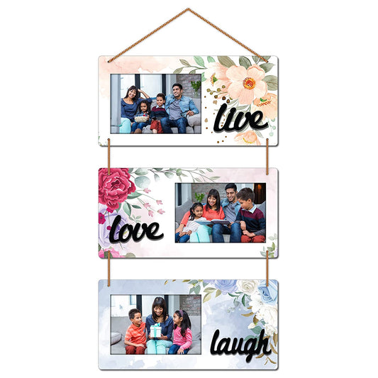 Live Love Laugh Hanging Picture Frame Collage