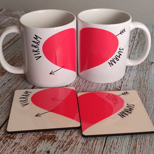 Couple Mug And Coster Combo