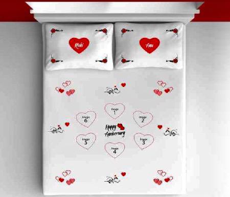 Happy anniversary Bedsheet