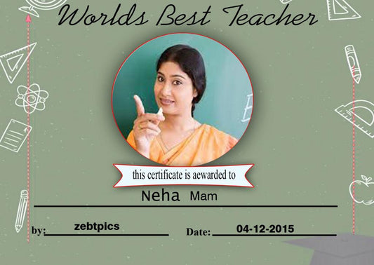 Worlds Best Teacher Card