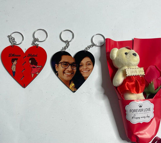 Couple Heart Keychain v2
