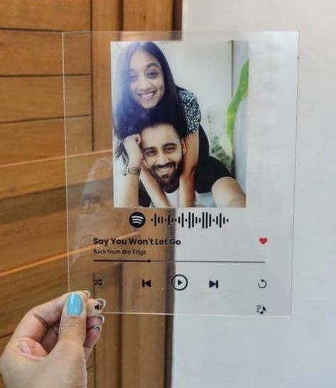 Spotify Glass Plaque