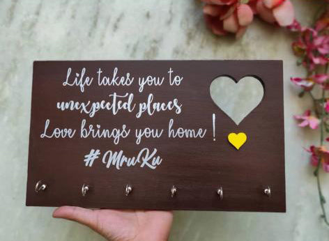 Personalised Name Plate style key holder