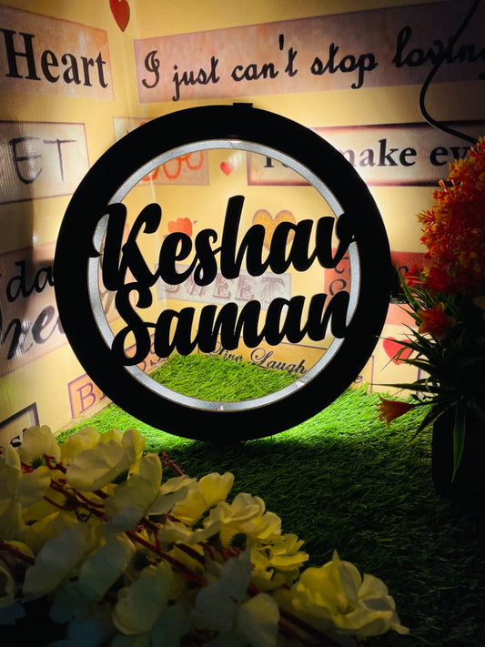 Couple Name Ring Lamp