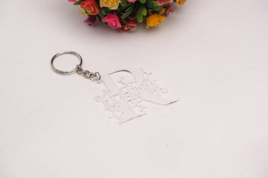 Glass Royal Name Keychain