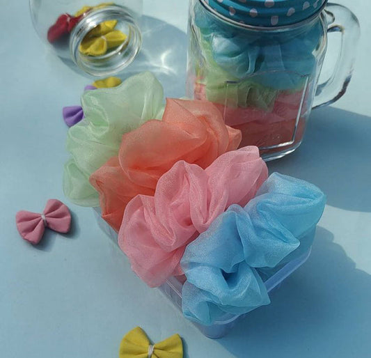 FLOWER Organza Scrunchies Combo