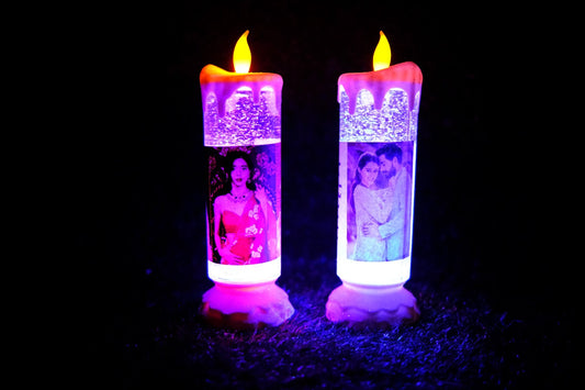 Grand Glitter Photo Candle