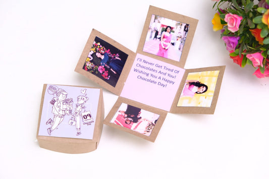 Chocolate Day Photo Mini Explosion Box