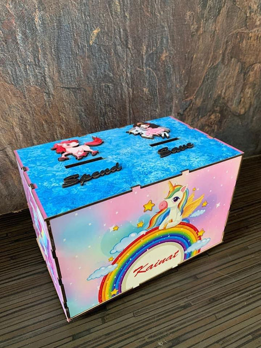 Unicorn Customised Name Gullak