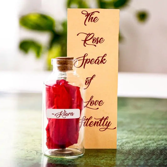 Real Rose Message Bottle