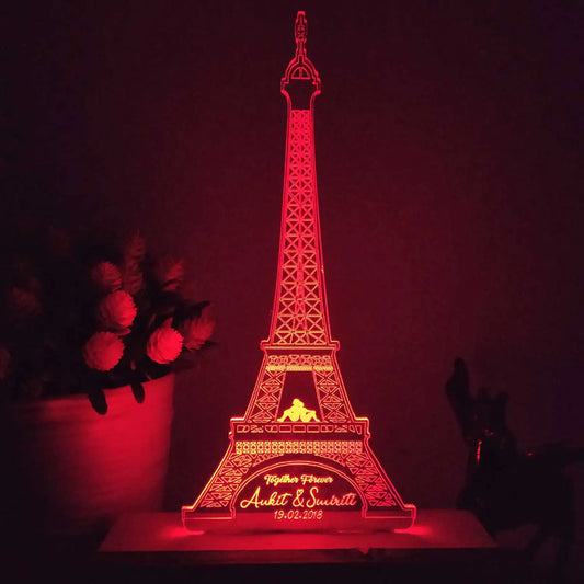 Personalised Eiffel Tower Led Lamp