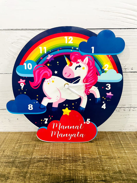 Customised Kids cartoon Wall Clock