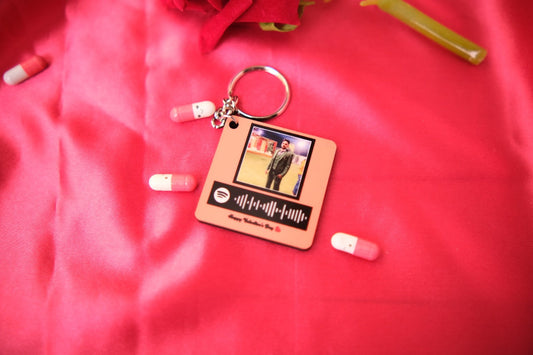 Polaroid Spotify Keychain