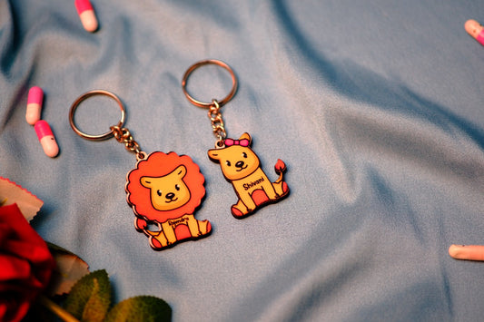 Couple Lions Keychains