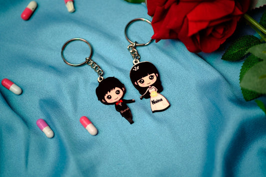 Cartoon Couple Keychains