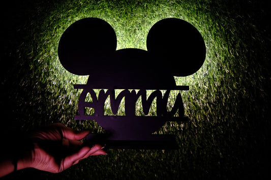 Personalised Name Mickey Lamp