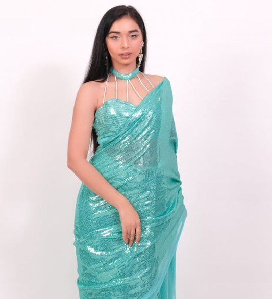 Mermaid Filmfare Sequence Stitched blouse