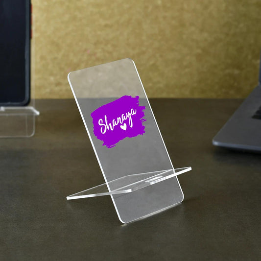 Personalised Glass Phone Stand
