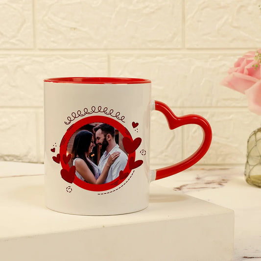 I Need You Personalized Heart Handle Mug