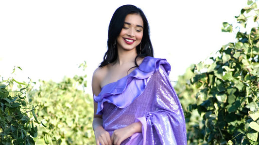 Lavender Filmfare  Stitched Blouse