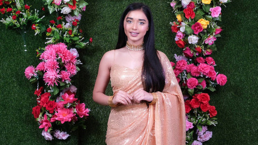 Gold Filmfare Sequence Stitched Blouse