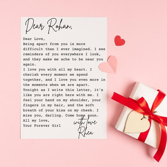 Long Distance I Miss You Love Letter