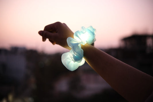 Blue Glow Scrunchie
