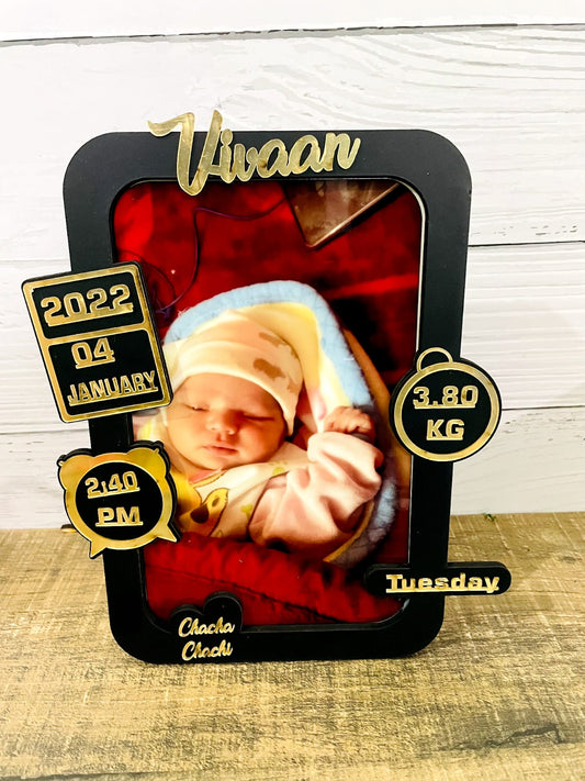Customize baby wooden frame v2