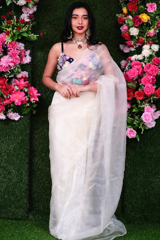 Pearl Organza One Minute Saree