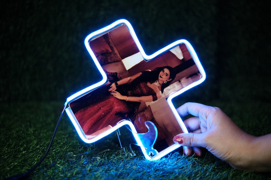 Cross Neon Photo Lamp