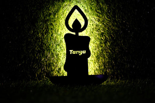 Personalised Name Candle Lamp