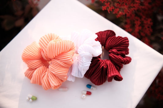 Evening Pleated Scrunchie Combo
