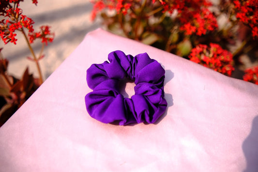Lovely Purple Crape Scrunchie