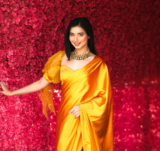 Goddess Puff Sleeve Stitched Blouse