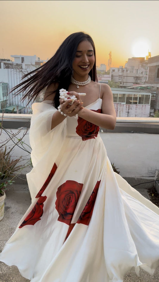 Vanilla Rose Kurti Plus Dupatta