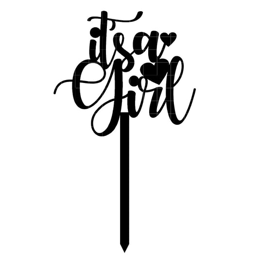 It's A Girl Cake Topper