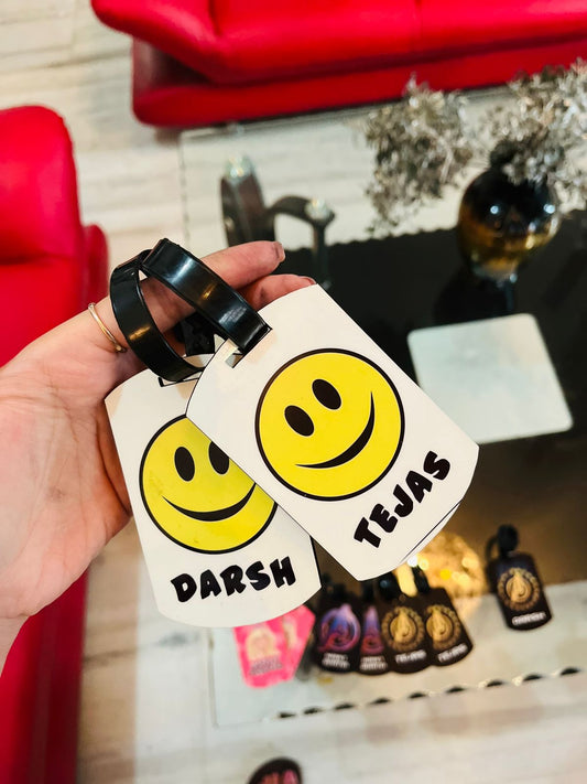 Personalised mdf bag tags