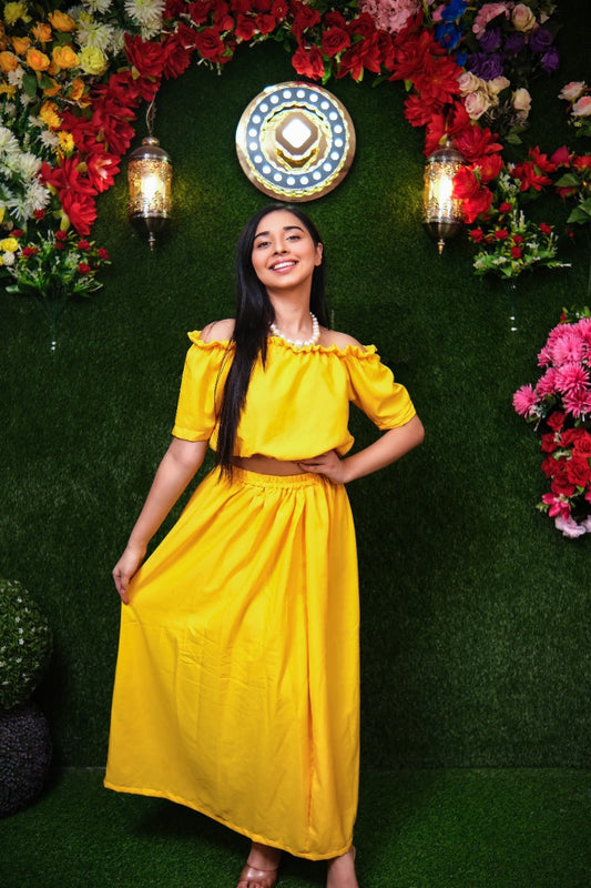 Alice yellow Skirt And Top