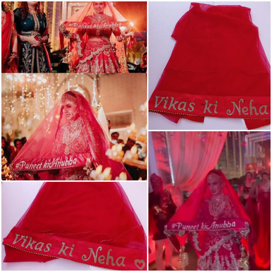Customized print Bride Dupatta