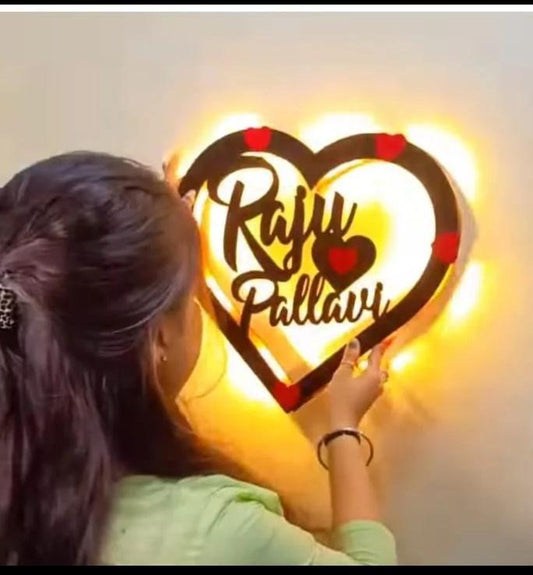 Heart Style Led Name Lamp