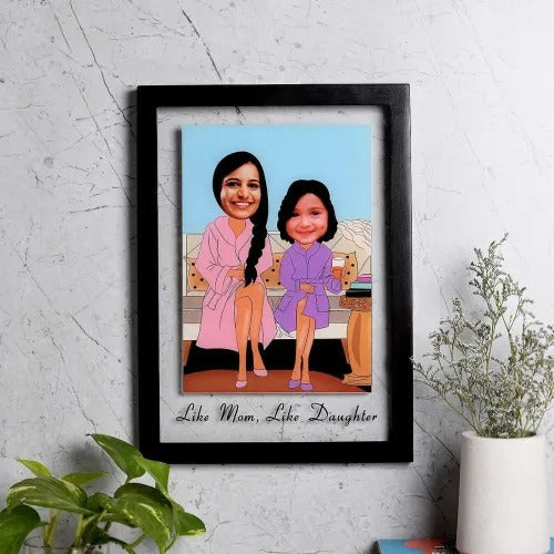 Personalized Wooden Caricature Photo Frame