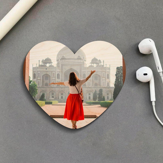 Heart Personalised Wooden Fridge Magnet