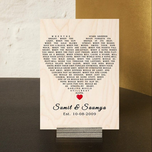Personalised Anniversary Wedding Gift Special