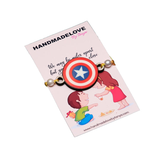 Captain America's shield Rakhi