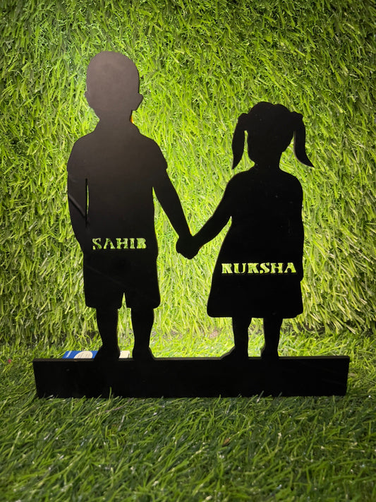 Personalised Name Raksha Bandhan Lamp 001