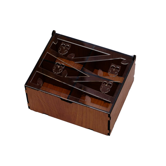 Designed Wooden compartment Box Organizer