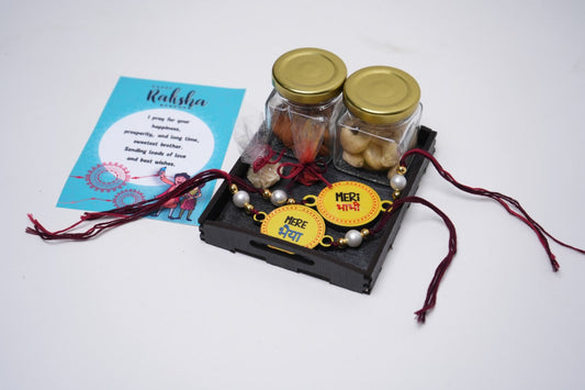 Mera Bhaiya and Bhabhi Rakhi Combo