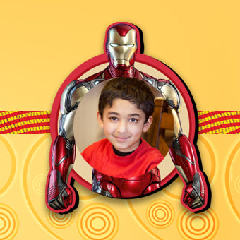 Iron Magnetic Wooden Rakhi